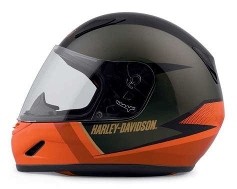 Harley Davidson Mens Killian Youth H30 Full Face Kids Helmet Orange