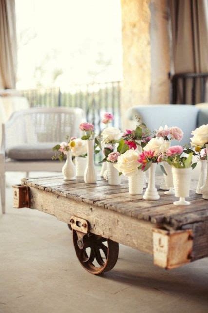 A great tutorial for making your own centerpieces. Picture Of Rustic Styled Décor Rehearsal Dinner Ideas 16