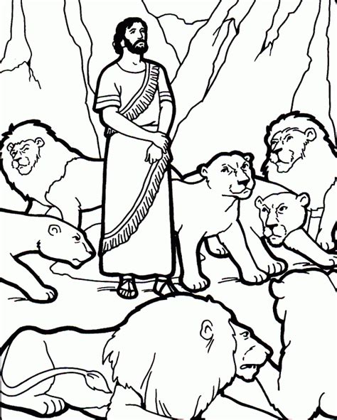 Create Daniel And The Lions Den Coloring Page Wordpresstemalarr