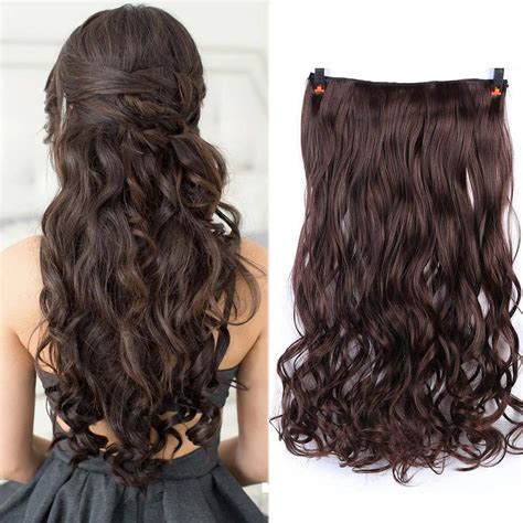 Aosiwig 24 Colour Long Clip In Ins Hair Extensions Synthetic 100 Real