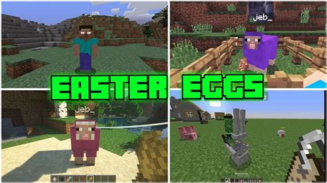 5 Easter Eggs In Minecraft Bedrock Edition 2021 Youtube