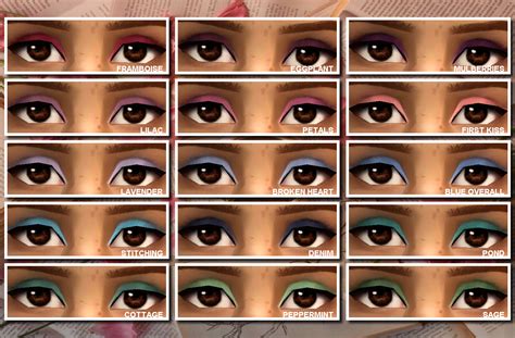 Mod The Sims Cottage Eyeshadows