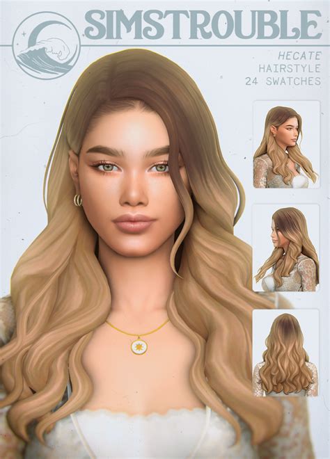 Hecate By Simstrouble Simstrouble Sims 4 Curly Hair Sims Hair Sims 4