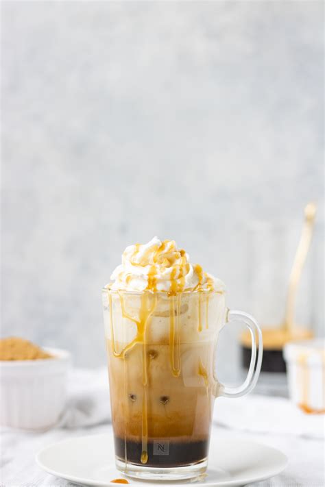 Iced Brown Sugar Caramel Latte Slightly Sweet A Life Delicious