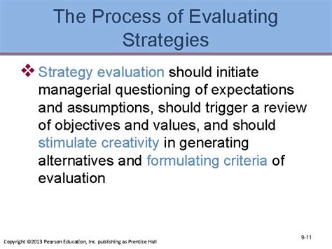 Criteria For Evaluating Strategic Alternatives