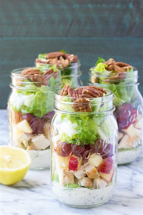 The wafers, banana, and pudding also make a dynamic texture combination. Chicken Salad Mason Jar Salads with Creamy No-Mayo Dressing