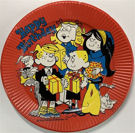 Licensed Dennis The Menace Birthday Party Plate