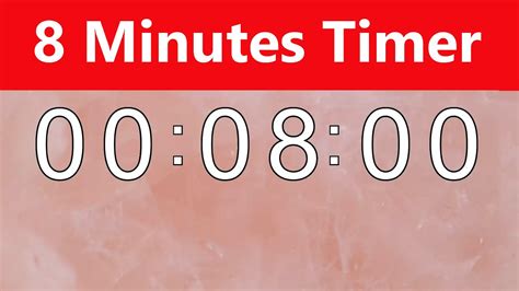8 Minutes Timer Countdown Stopwatch Youtube