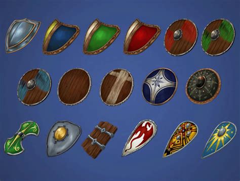 Medievalfantasy Hand Painted Shield Icon Pack