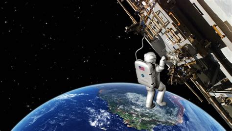 Astronaut Working On Iss 4k Stock Footage Video 12340088 Shutterstock