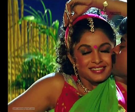 Ramya Krishnan Telugu Film Hot Saree Navel Song Caps