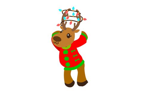 You may not sell this or any other file purchased from liv&kodesigns. Reindeer with Ugly Christmas Sweater (SVG Cut file) by ...