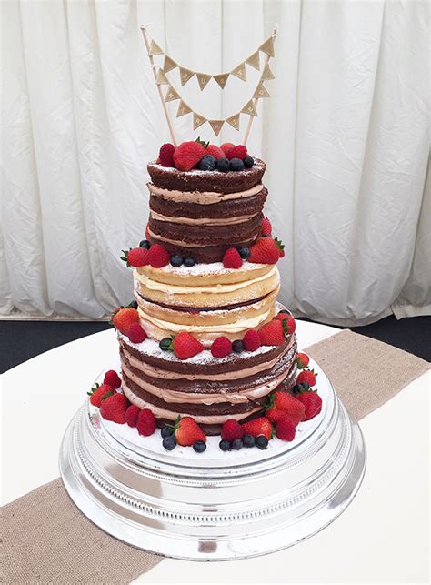 When i make the first batch, it will clearly not be enough. Choc and Vanilla Naked Wedding Cake - The Cakery Leamington Spa