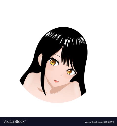 Cartoon Characters Anime Girl In Japanese Vector Image