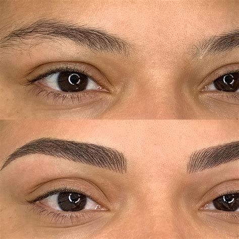 Two Different Views Of The Same Persons Eyes And Eyebrows With One