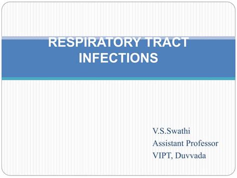 Respiratory Tract Infections Ppt