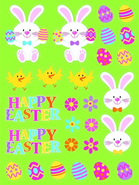 Easter Stickers 4 Ct Easter Stickers Easter Party Decor Easter