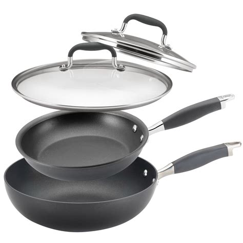 anolon 4 piece non stick covered skillet and stir frying pan set stir fry pan fry pan set