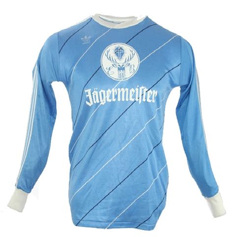 Eintracht braunschweig hatte 1973 in sachen sponsoring geschichte geschrieben: Adidas Eintracht Braunschweig Trikot 1980 Jägermeister ...