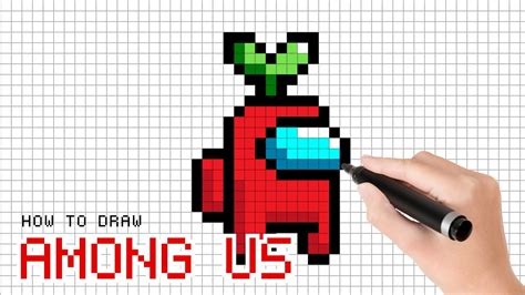 Cara Menggambar Among Us Pixel Art Youtube