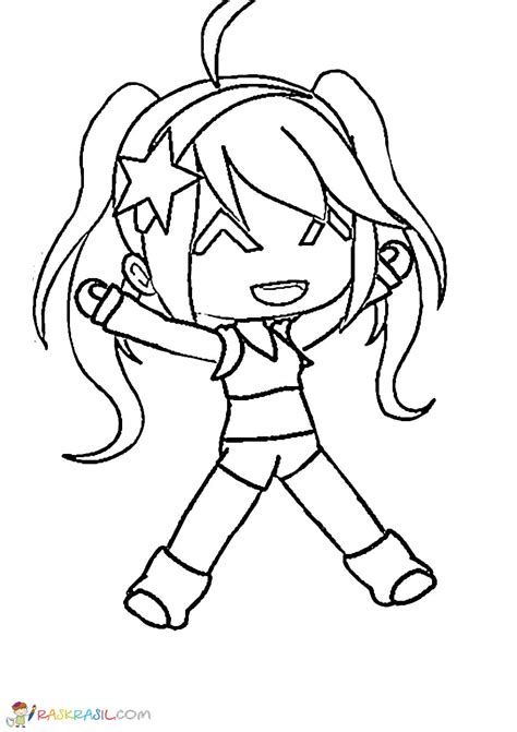 Coloring Pages Of Gacha Life 221 Svg Cut File