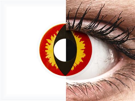 Red And Yellow Dragon Eyes Colourvue Crazy Lenses 2 Alensa Uk