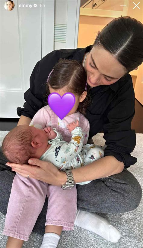 Emmy Rossums Daughter Holds Her Baby Brother In First Photo Of Siblings