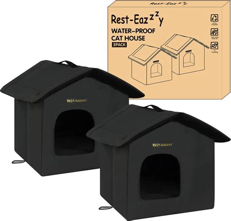 Rest Eazzzy Cat House For Outdoor Cats Weatherproof And Insulated