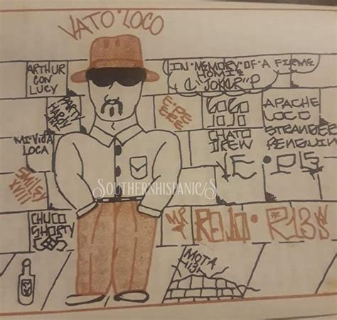 Vato Loco Drawing Echo Park 13 Rebels 13 18st 13 And Diamond