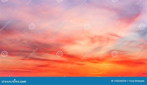 Colorful Sunset Purple Sky Stock Photo Image Of Sunlight 142226226