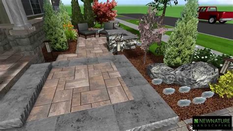 New Nature Landscaping Front Patio Design Youtube