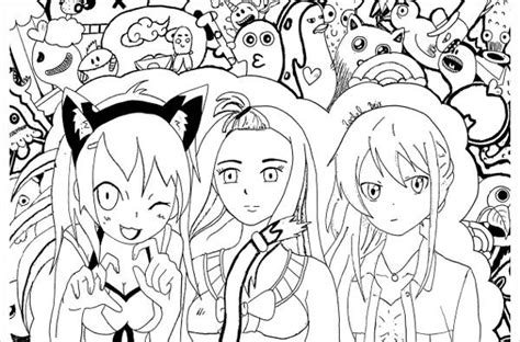 Free 6 Anime Coloring Pages In Ai