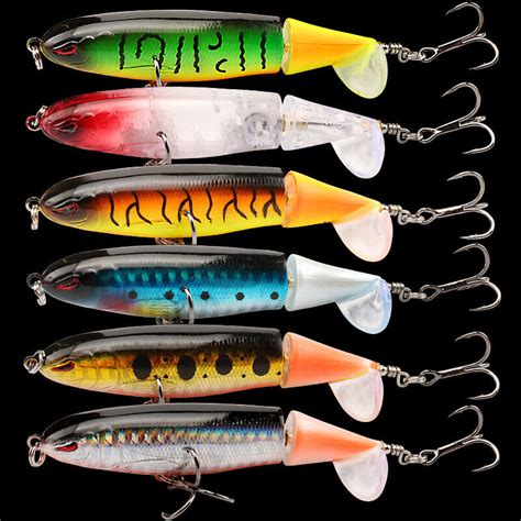 Pcs Fishing Lure Bait Whopper Plopper Topwater Floating Rotating Tail