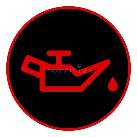 Oil Pressure Warning Light Symbol Sign Vector Illustration Isolate On