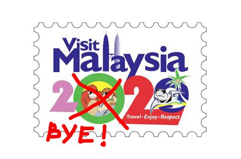 Logo for visit malaysia 2020 campaign, with an almost absurd slogan travel. No More Monkeying Around with the 'Visit Malaysia 2020' Logo