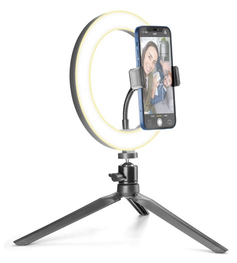 Tripod Cellularline Selfie Ring S Led Osvětlením Pro Selfie Fotky A