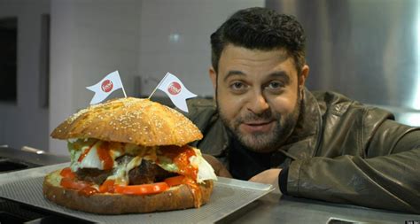 Adam Richman Offers Food Challenge Tips To Journalists Eating Pound Burger VIDEO HuffPost