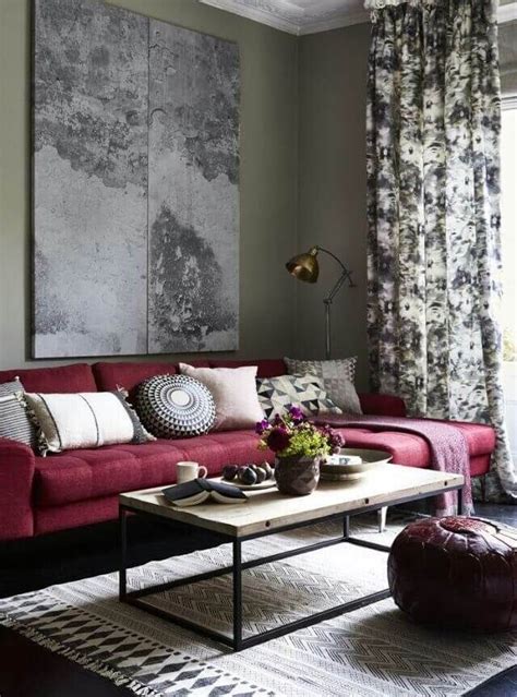 For other large surfaces — such as walls, window treatments, floors and furniture — stick with white, black and white, or a monochromatic range of colors in shades of gray or brown. 29 Great Grey Living Room Ideas | Red couch living room, Living room red, Living room grey