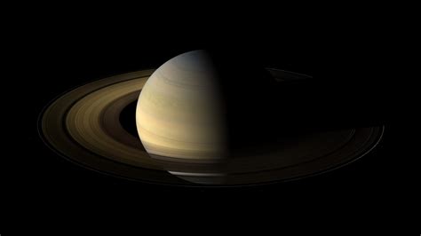 Saturn Planet Space Nasa Dark Black Digital Universe Hd 4k 5k