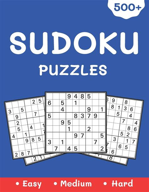 500 Sudoku Puzzles Easy To Hard Sudoku Puzzle Book For Adults Large