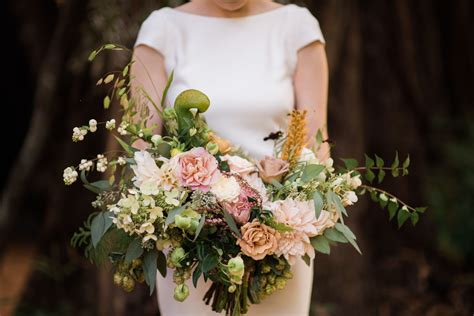 Blush Bohemian Bouquet with Cascading Greenery | Bohemian bouquet, Bohemian wedding bouquet ...