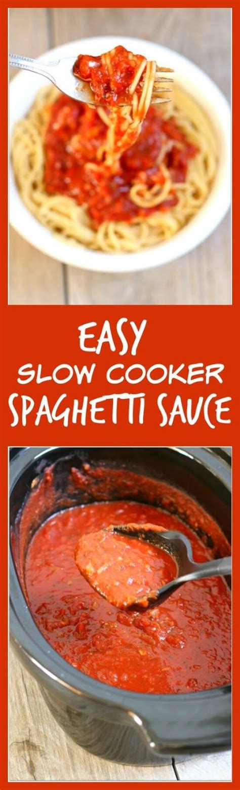 Easy Slow Cooker Spaghetti Sauce Recipe Jars Slow