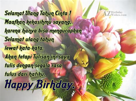Birthday Wishes In Indonesian Birthday Images Pictures