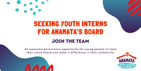 seeking youth board interns anamata