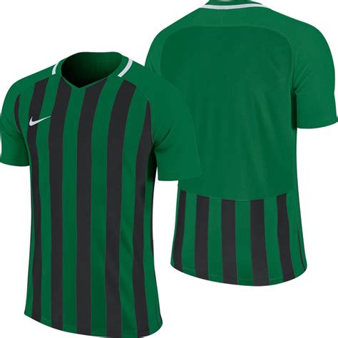Nike Striped Division Iii Short Sleeve Senior Football Shirt Pine Green