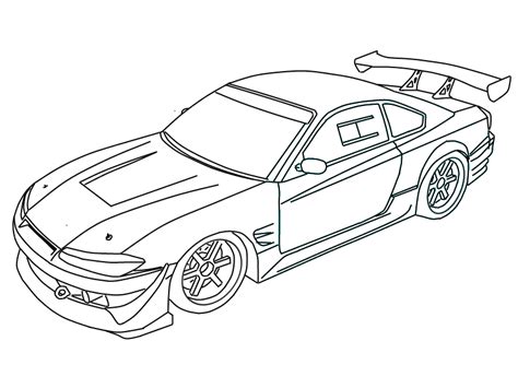 Sports Car Drawing Outline At Explore Collection
