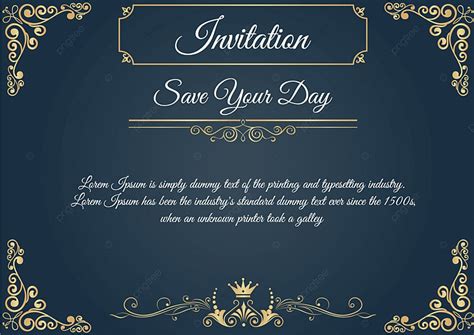 Invitation Card Vector Design Template Download On Pngtree