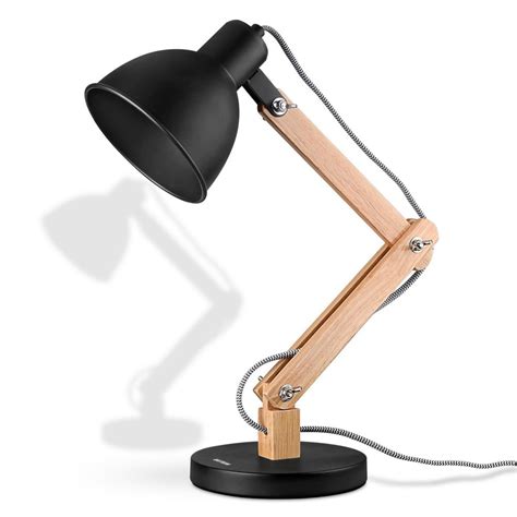 Mutuw Christmas T Wooden Swing Arm Desk Lamp Industrial Nordic