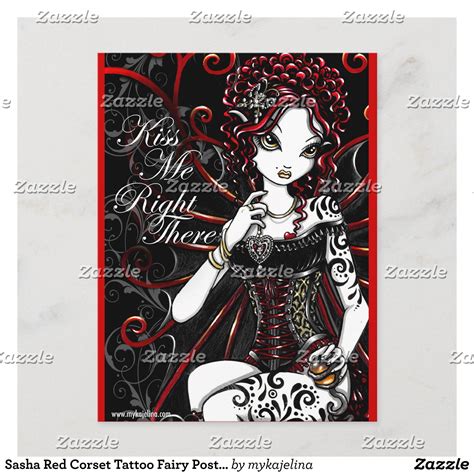 sasha red corset tattoo fairy postcard zazzle corset tattoo red corset corset