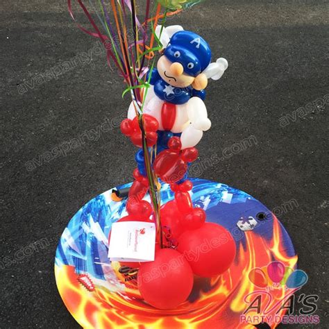 Captain America Balloon Twisting Sculpture Partywithballoons